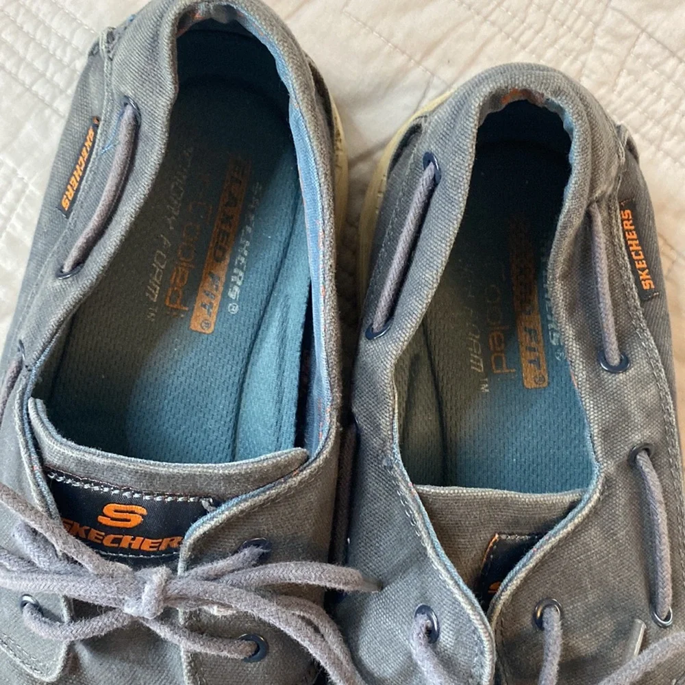 Skechers boat deck shoes grey sz 13